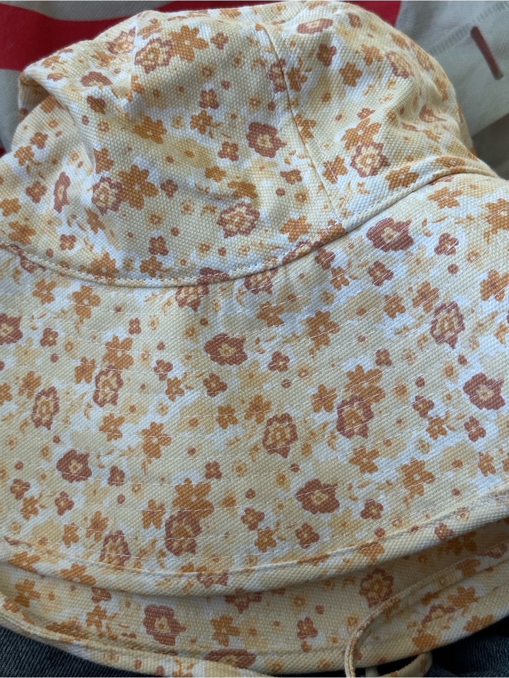 Lack Of Color Cream Floral Wide-Brim Sun Hat Sz L/XL - Picture 3 of 6